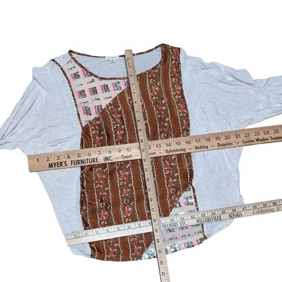 Anthropologie Tiny Sammi sequin mix Media dolman sleeve pull over top XS - Picture 4 of 8